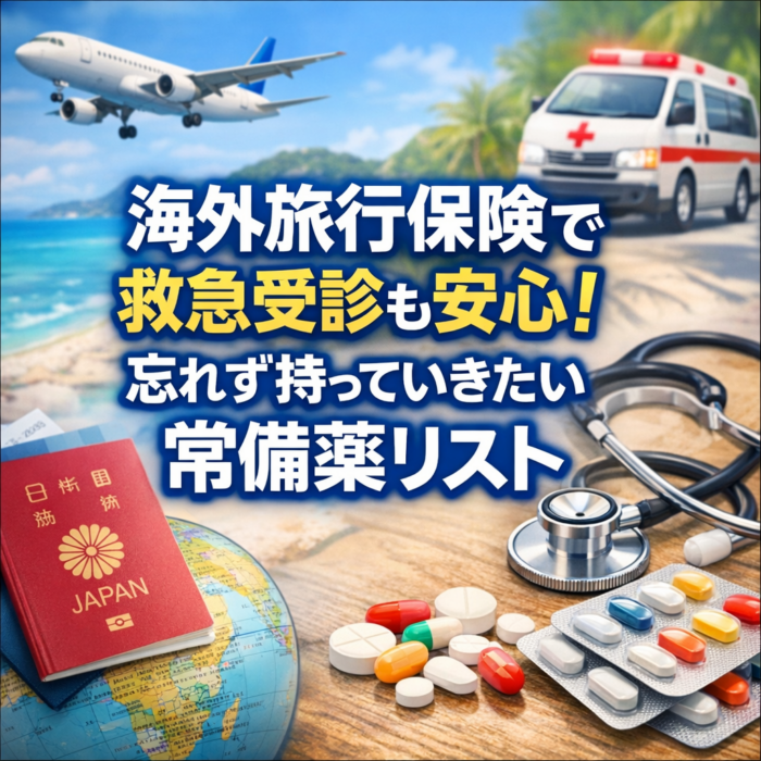 海外旅行保険で救急受診も安心！忘れず持っていきたい常備薬リスト