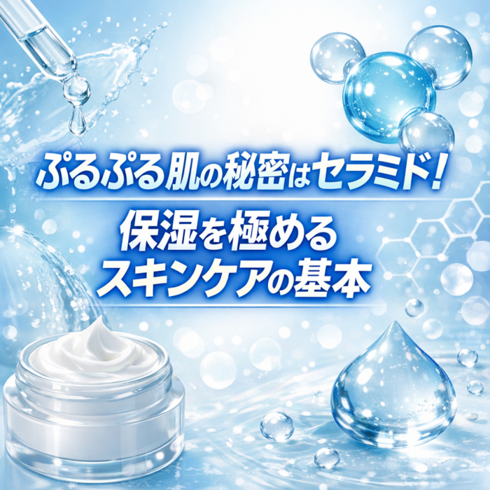 ぷるぷる肌の秘密はセラミド！保湿を極めるスキンケアの基本